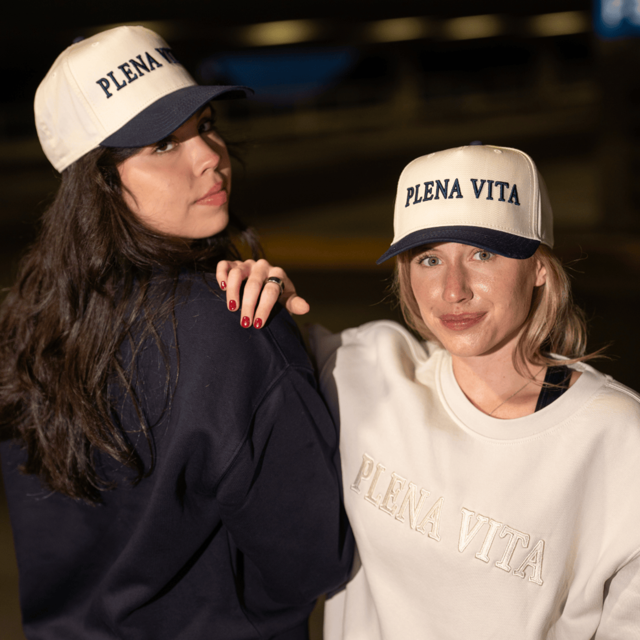 The Signature Hat | Cream & Navy