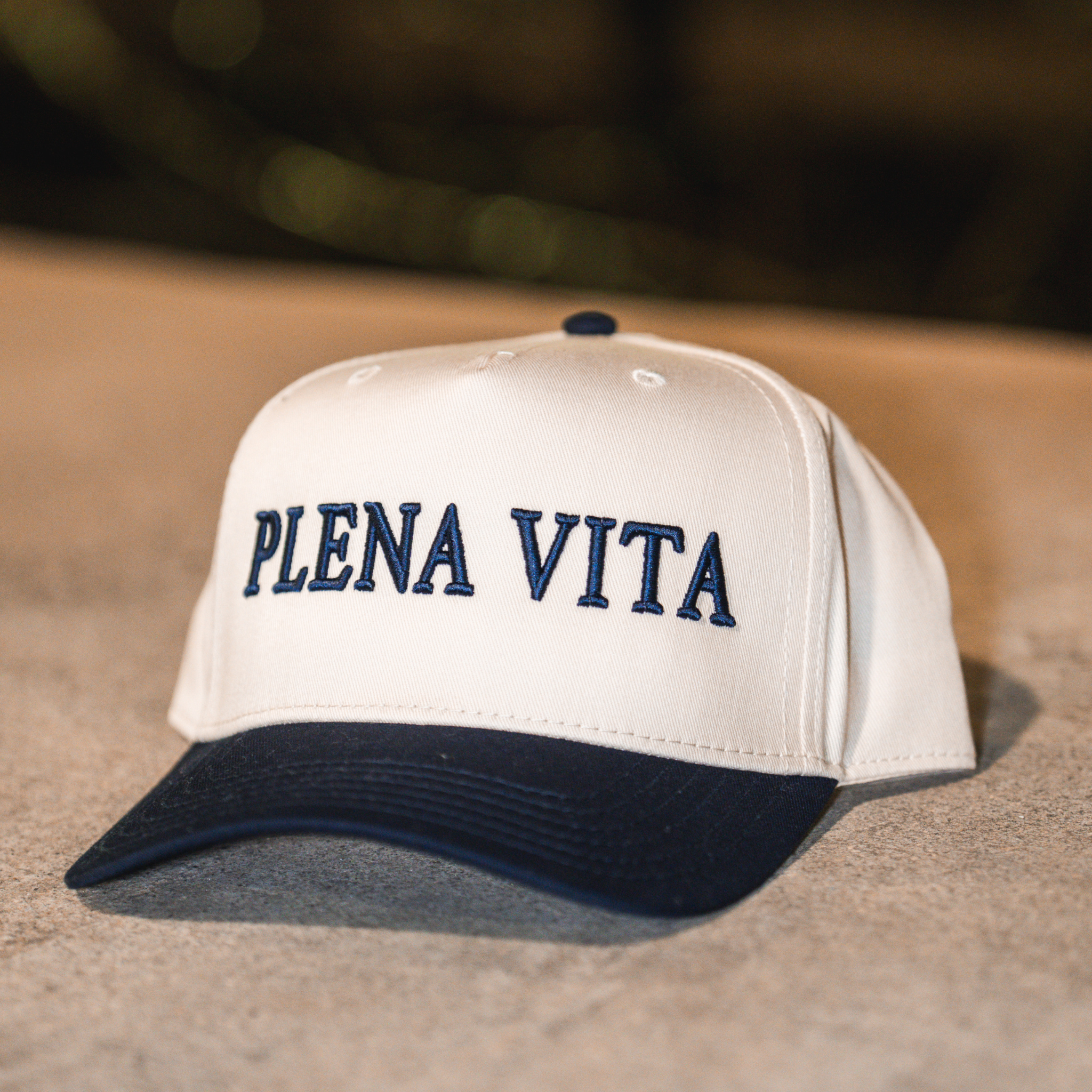 The Signature Hat | Cream & Navy